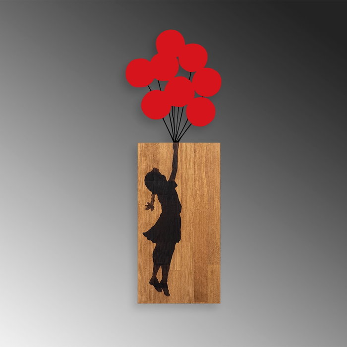 Wallity Banksy - 17 Escultura de pared de madera y metal
